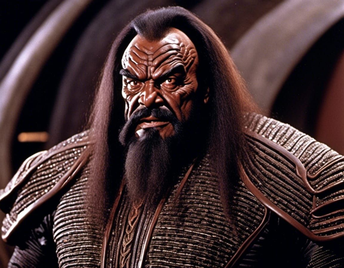 Detailed Klingon Warrior Portrait in Bird of Prey