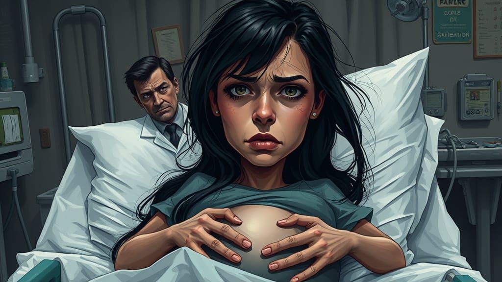 Distressed Woman in 2005 London Hospital