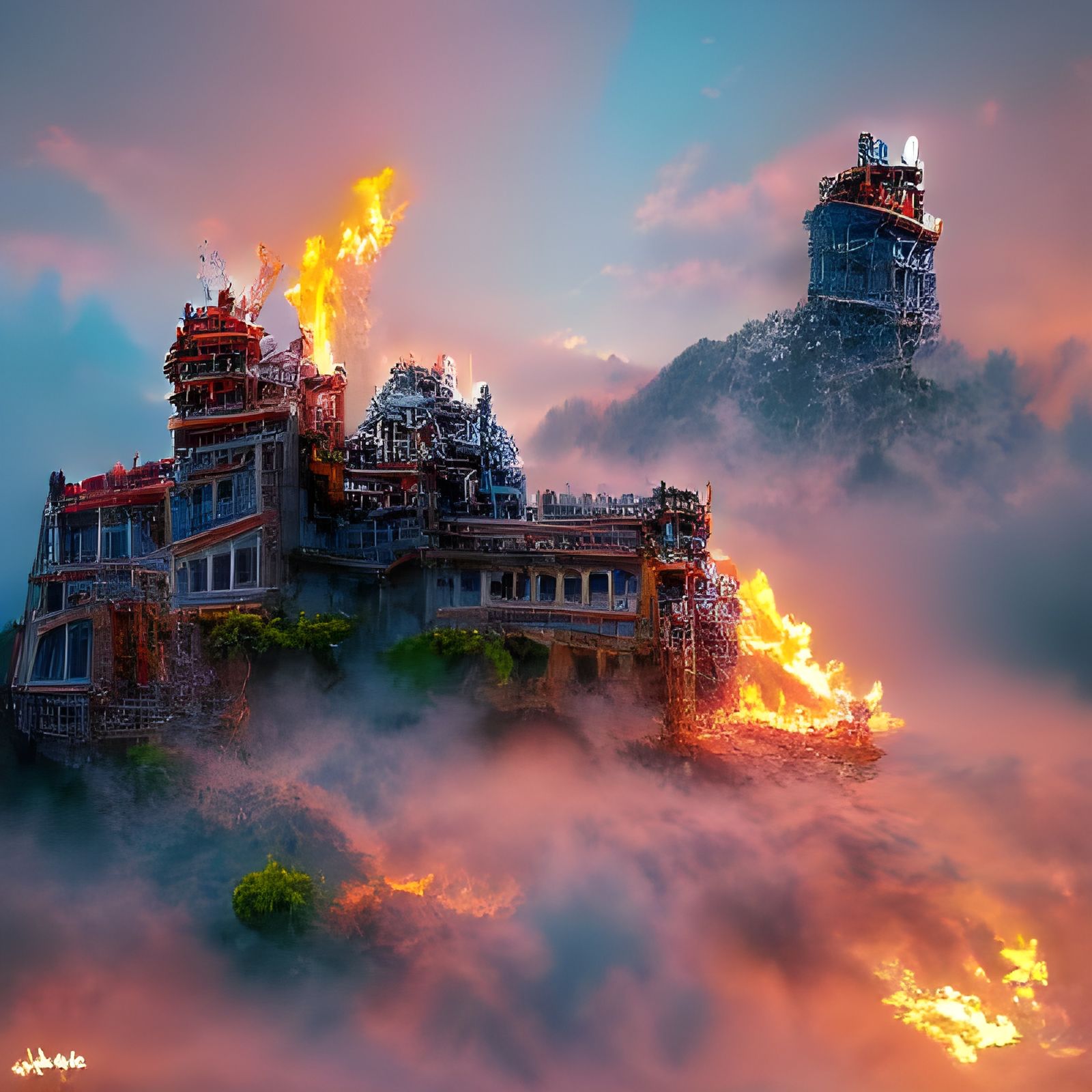 Fire at the haunted hotel