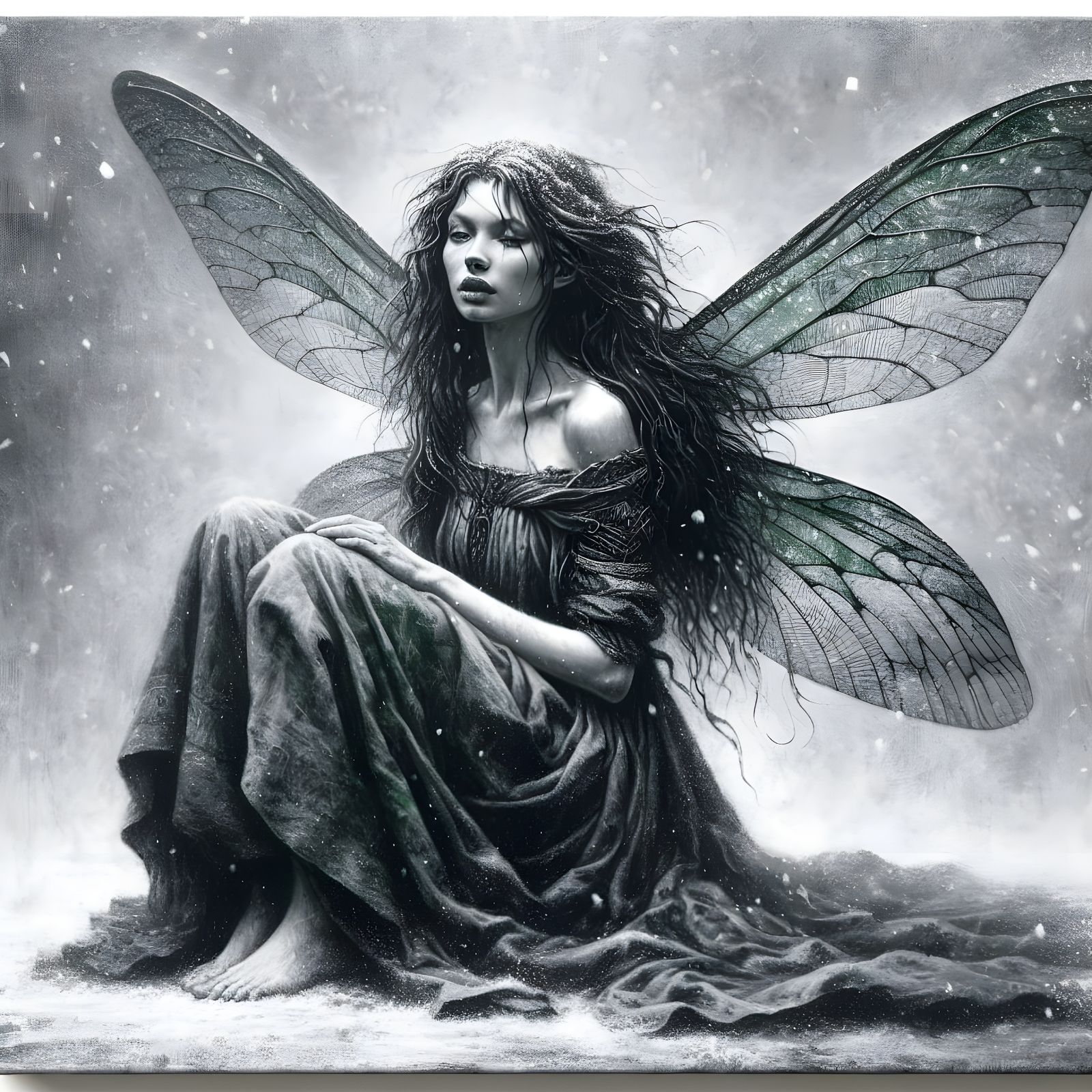 Ethereal Faerie in Snowy Wilderness