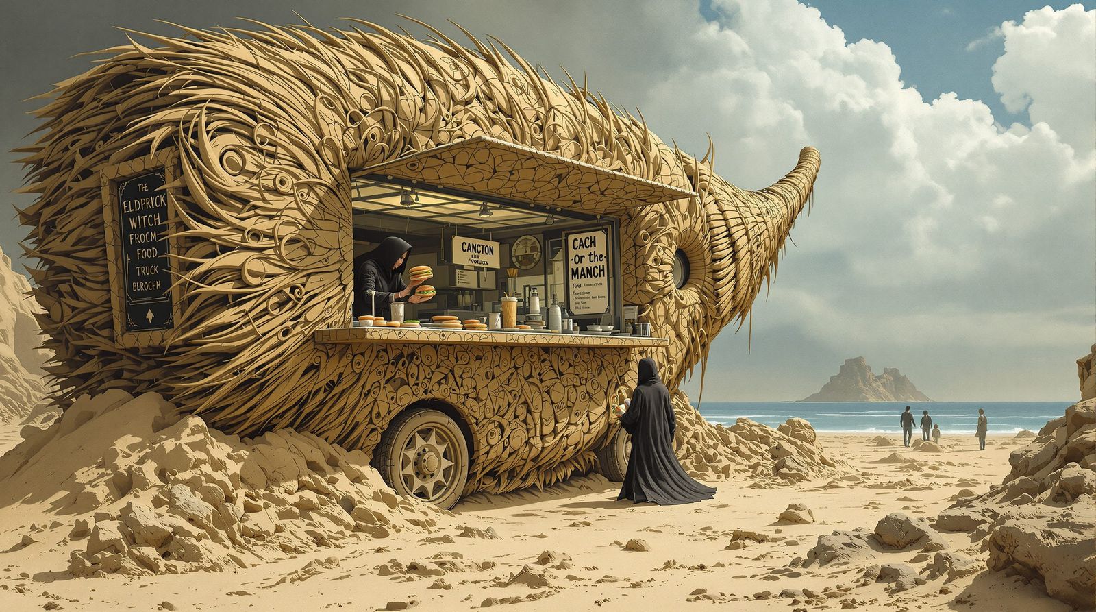 Eldritch Witch Operating Sand Food Truck