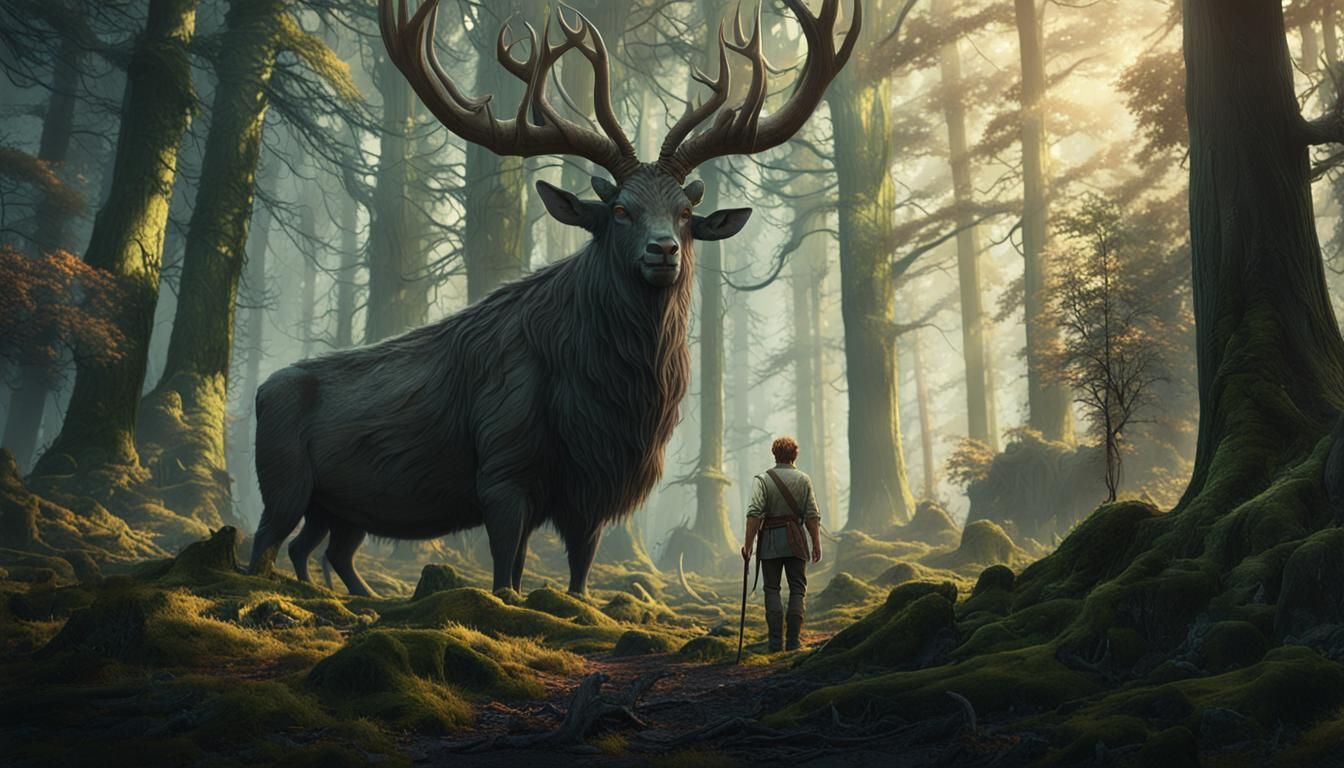 Cernunnos: Celtic God in Mystical Forest