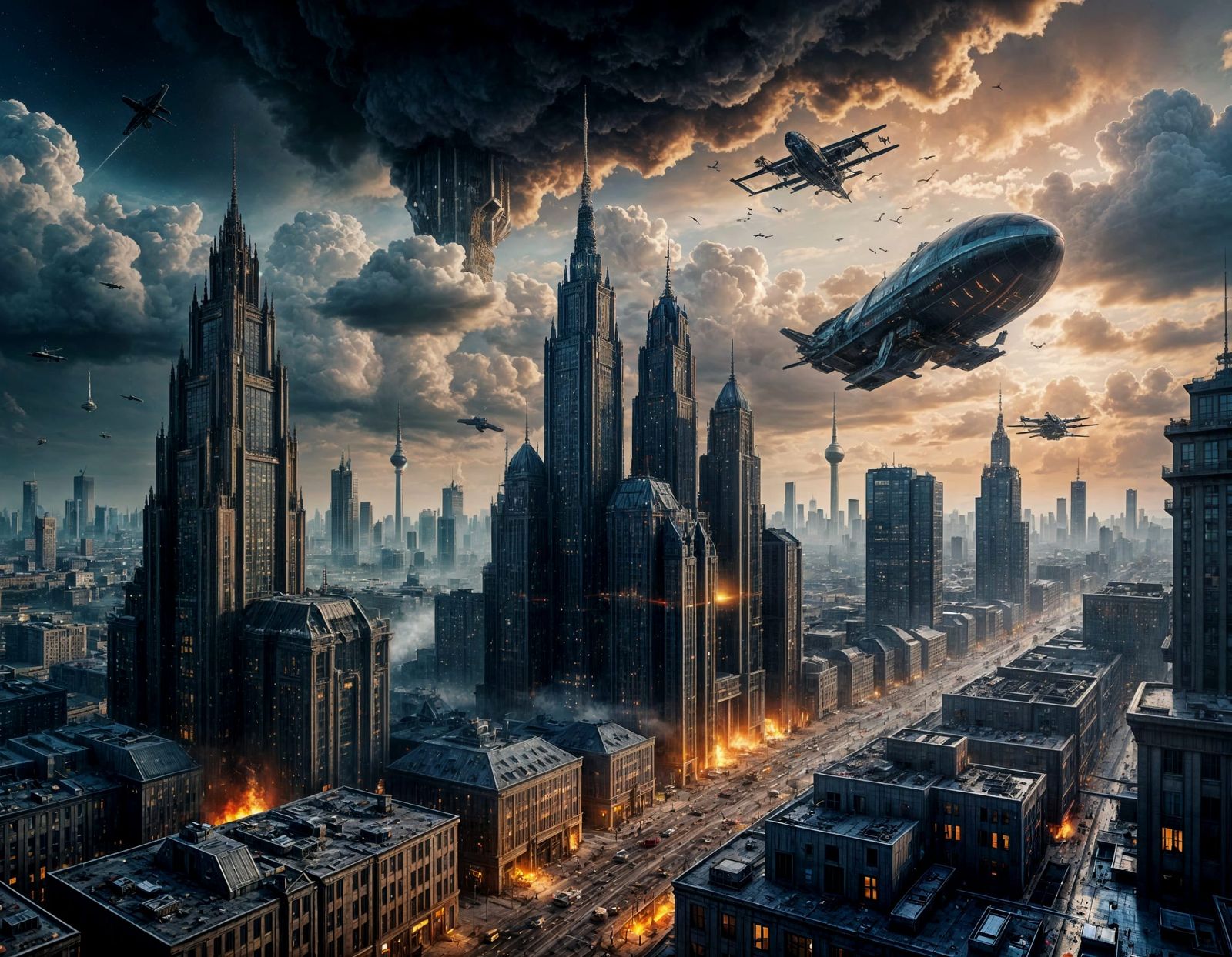 Dystopian Berlin Rises: A Digital Painting