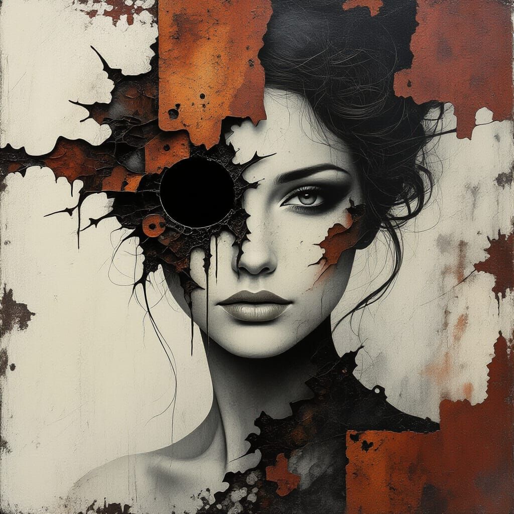 Ephemeral Beauty Portrait as Dark Art