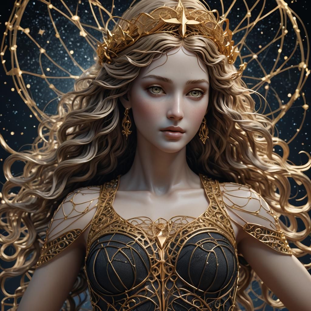 Aphrodite Digital Sculpture in Unreal Engine 5 Style