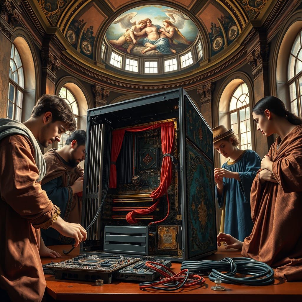 Renaissance Artisans Assemble a Computer