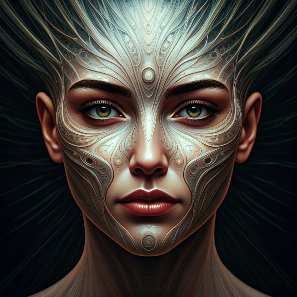 Ethereal Lotus Being in Noir Luminous Membrane