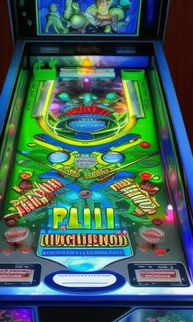 AI Generated Image of a Pinball Machine
