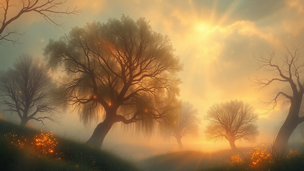 Ethereal Fantasy Landscape in Kinkade Style