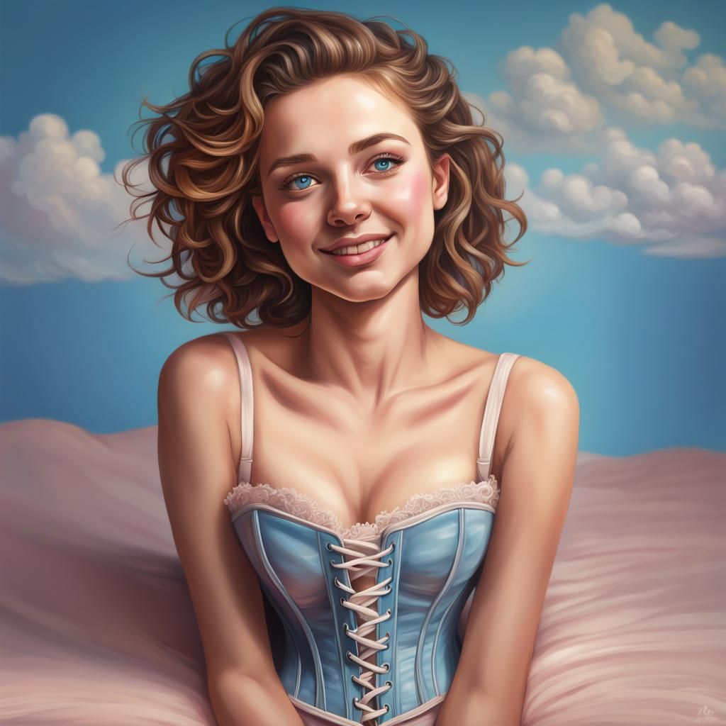 Hyperrealistic Portrait of a Beautiful Young Woman