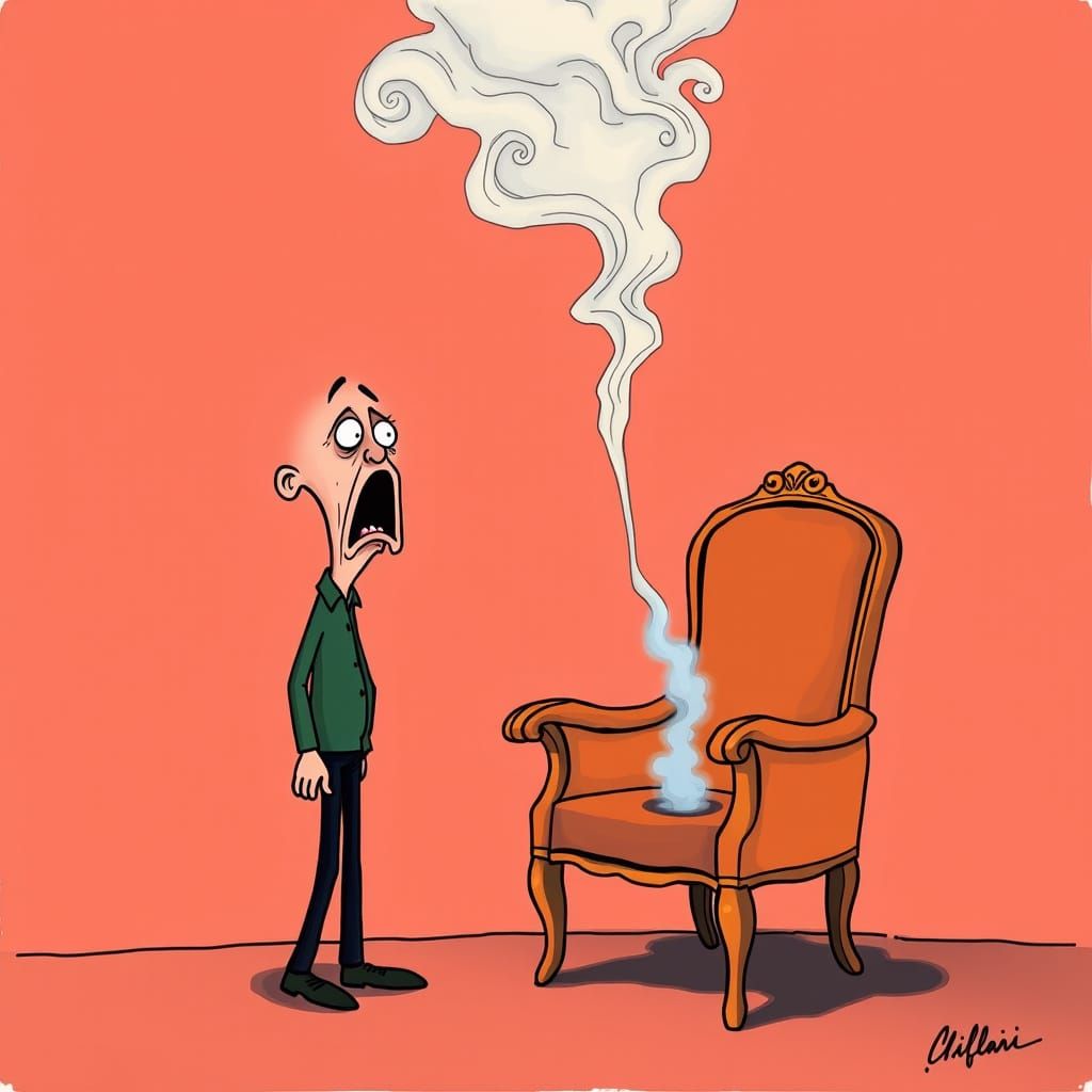 Surrealist Scene of Disappointment with a Haunting Scent