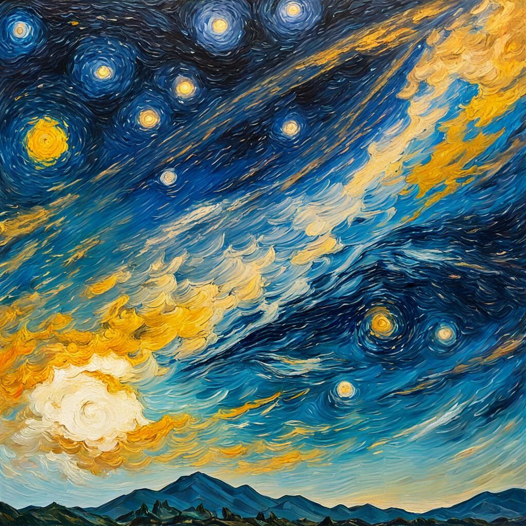 Milky Way as Impasto Painting