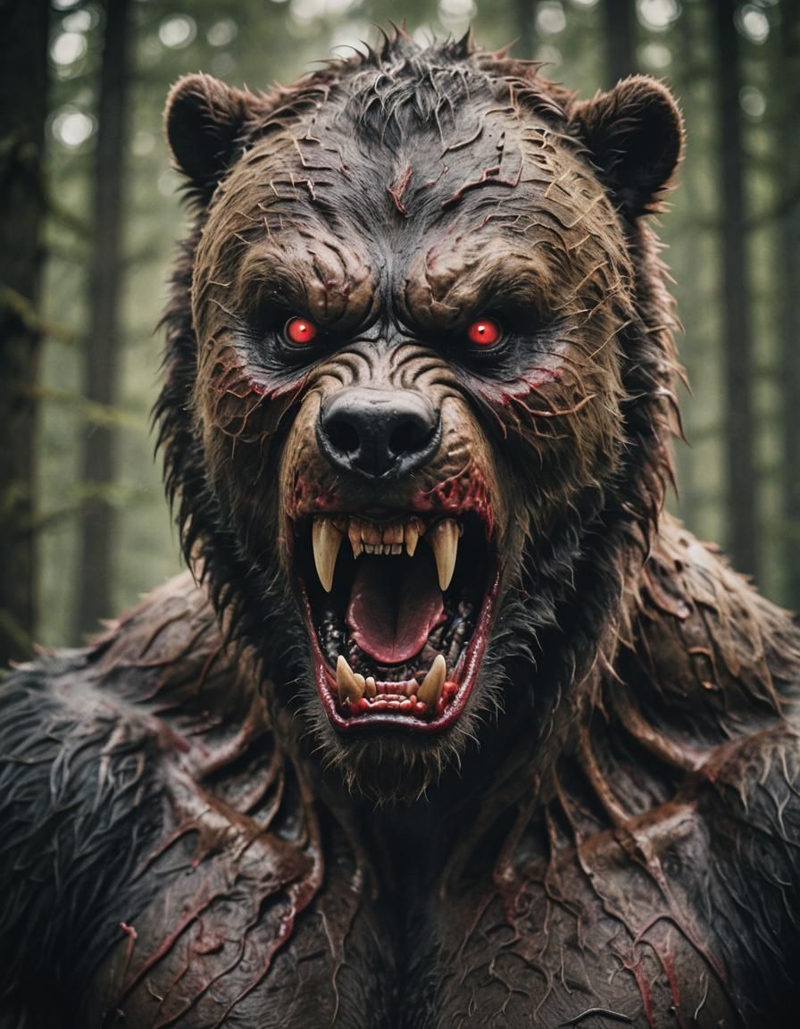 Enraged Werebear Portrait in Cinematic Style