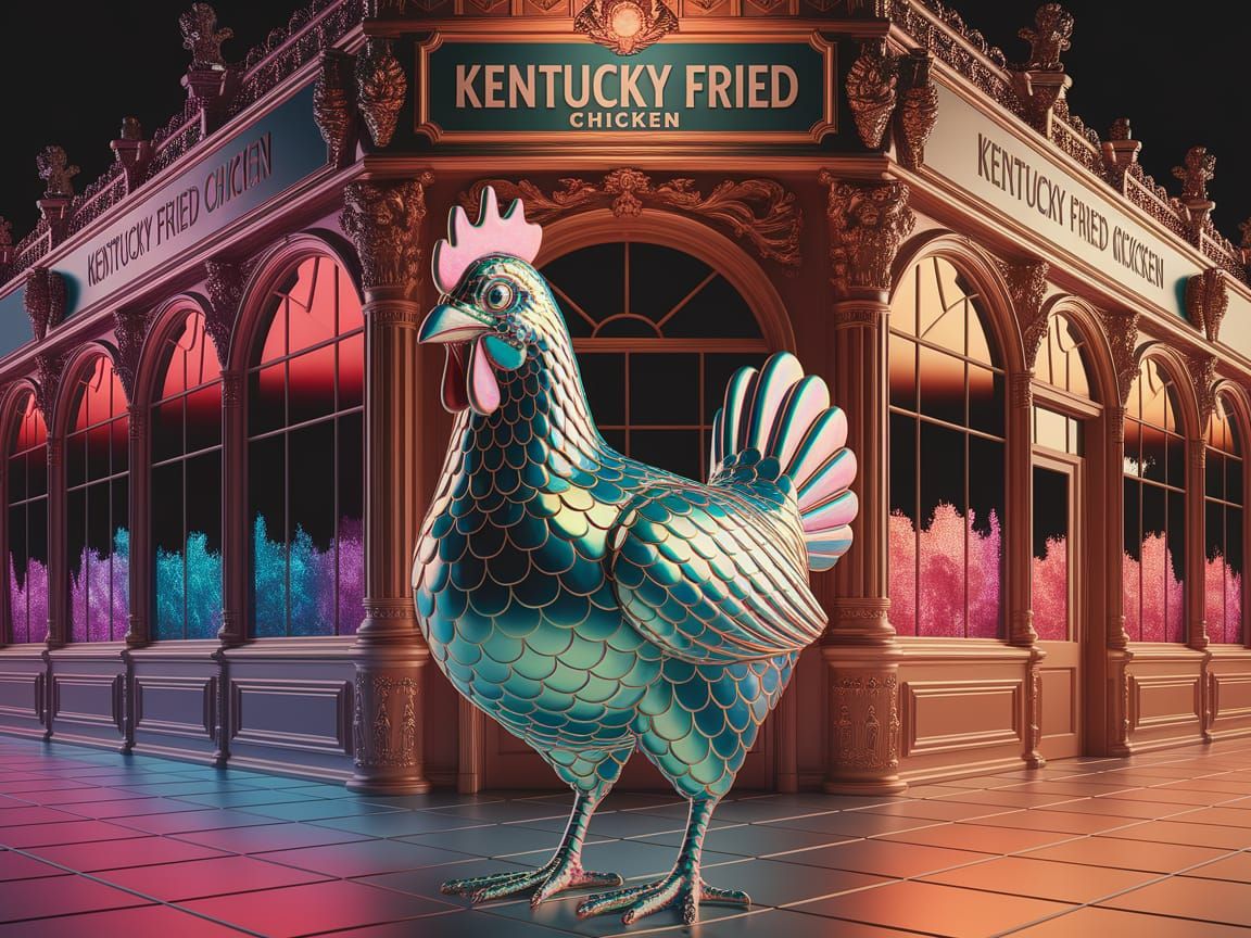 Iridescent Scaled Chicken at Kentucky Fried Chicken in Art N...