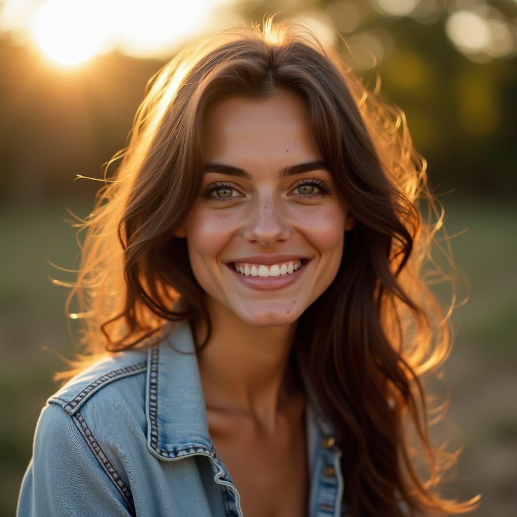 Hyper-Realistic Portrait of a Mediterranean Woman in Golden ...