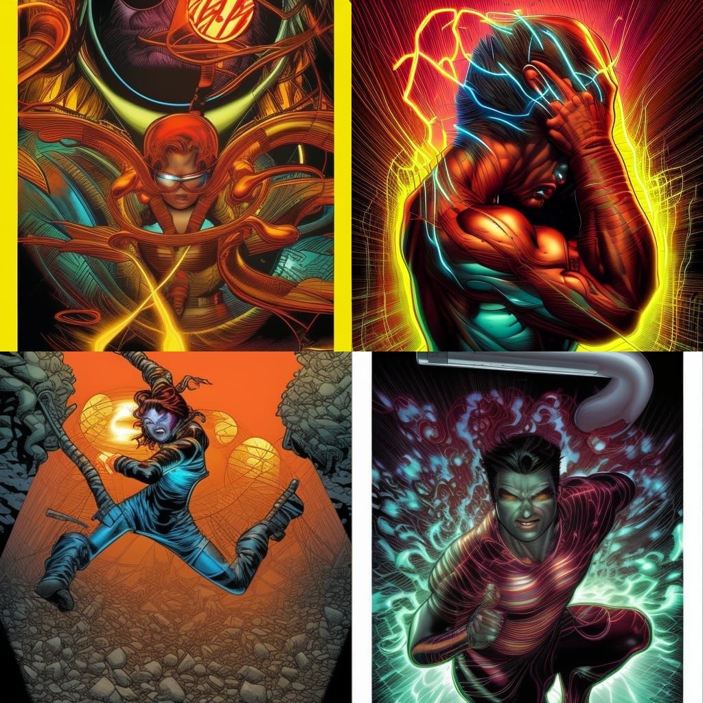 Electric Comic Book Art in Brooks and Mumford Style