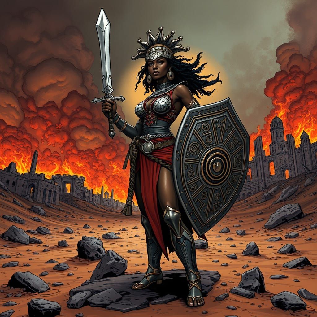 Warrior Queen Rises from the Ashes in Afrofuturist Apocalyps...