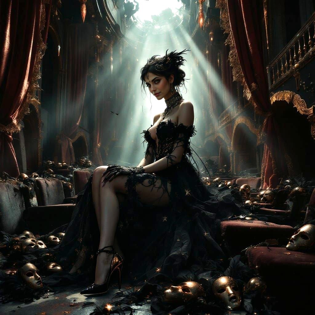 Ethereal Gothic Faery in Opulent Baroque Splendor