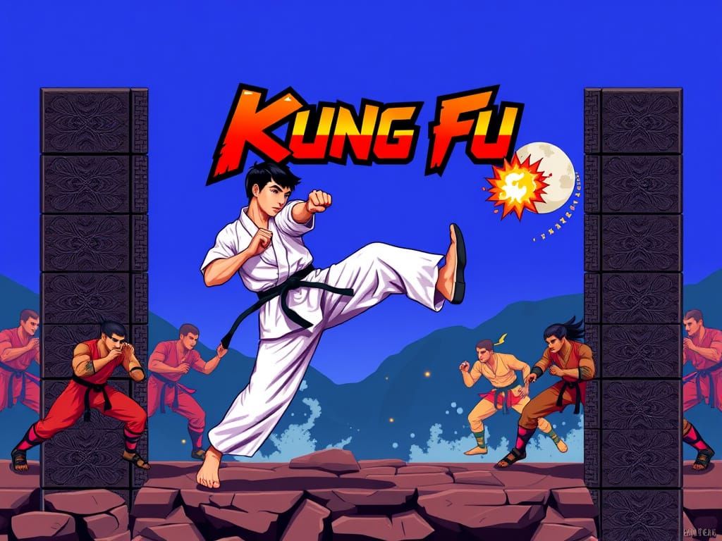 Retro 16-bit Karate Master Pixel Art