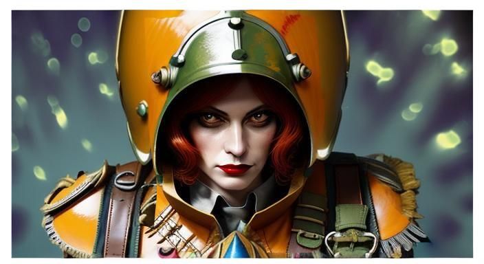 Biofluorescent WWI Helmet in Rustpunk Gothic Style