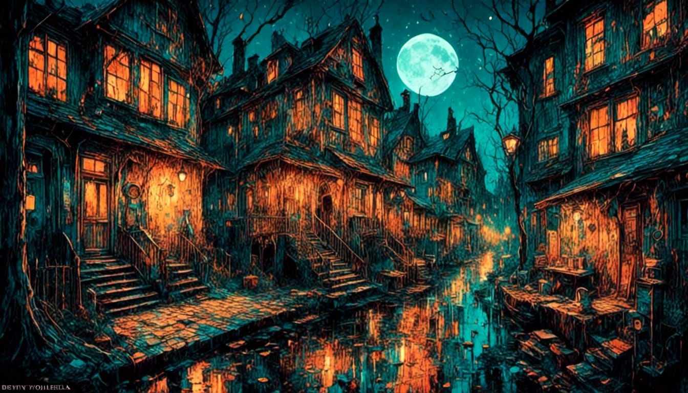 Anime Art Inspired by Miyazaki and Macabre Tales