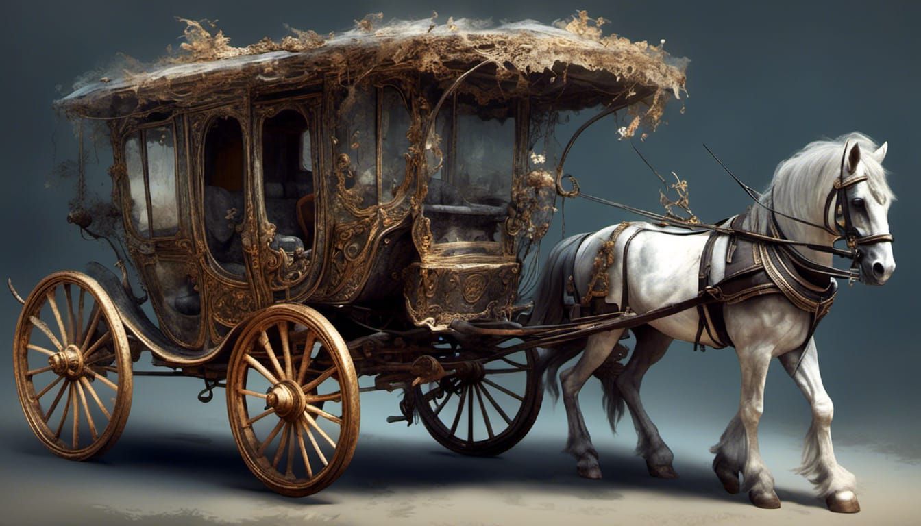 ●GHOST DRAFT ANIMAL WITH CARRIAGE● 

{ALMOST PERFECT..BUT SO...