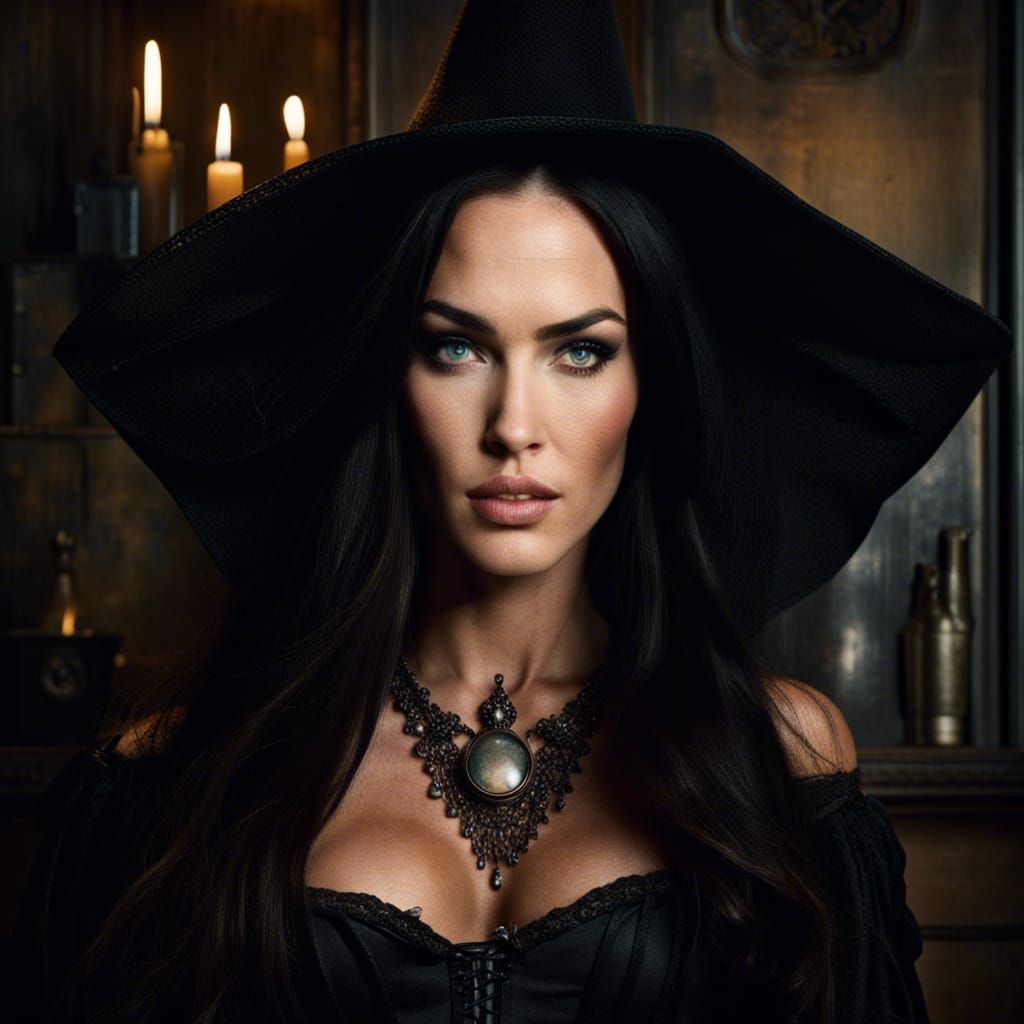 Witch Making Potions in Professional Portrait Photography