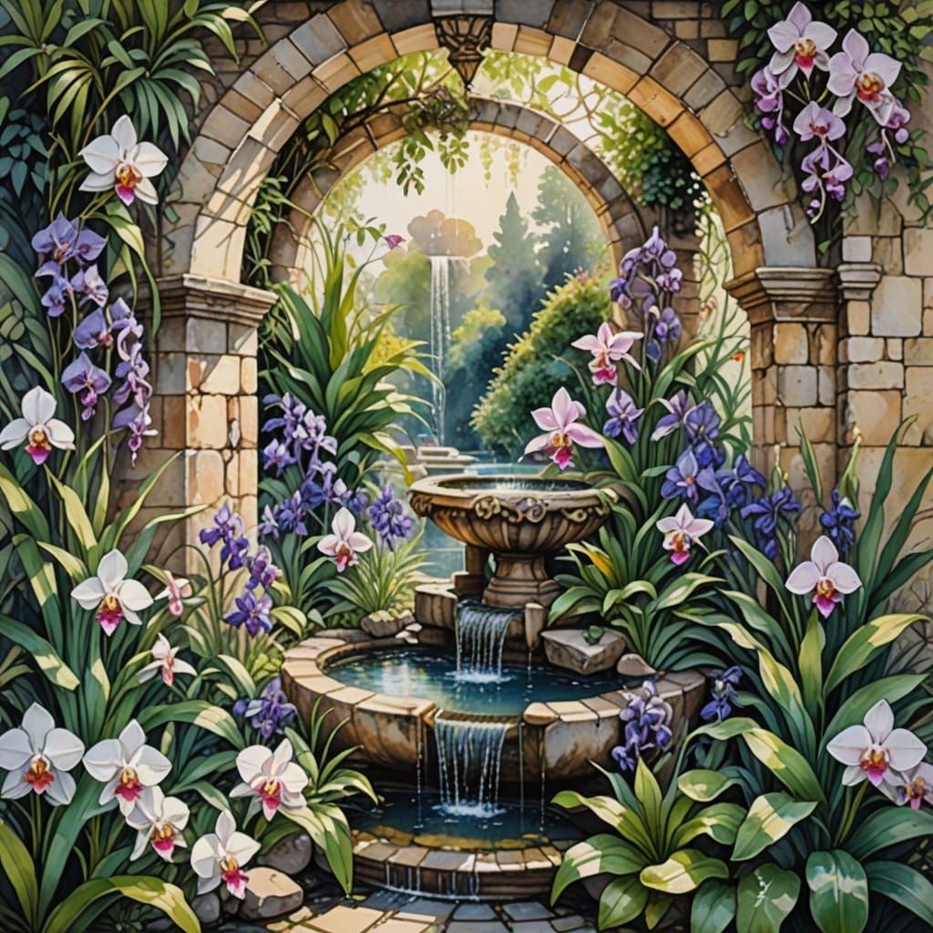 secret garden fountain