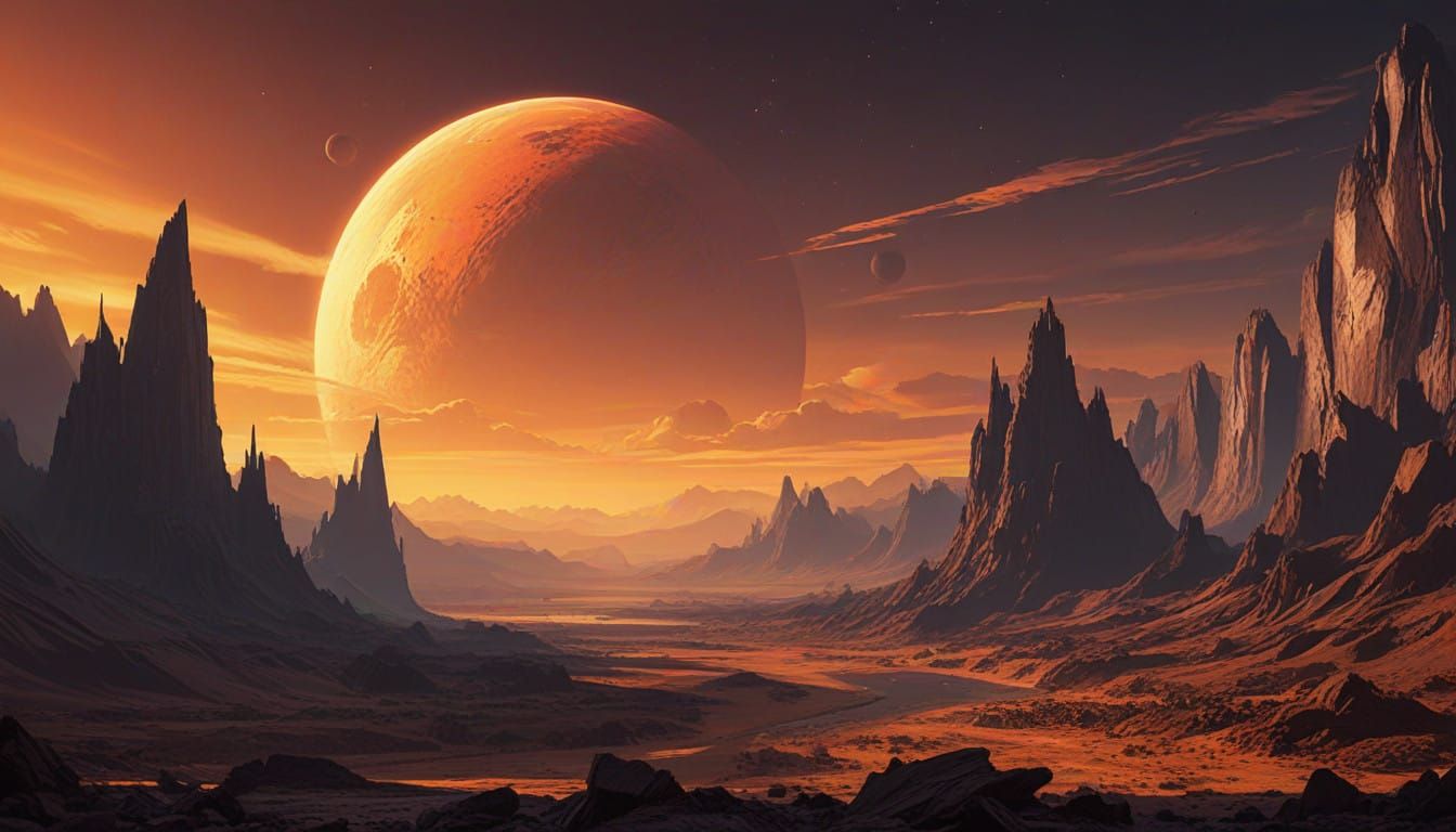 Gritty Volcanic Planet, Captured in Cinematic Realism