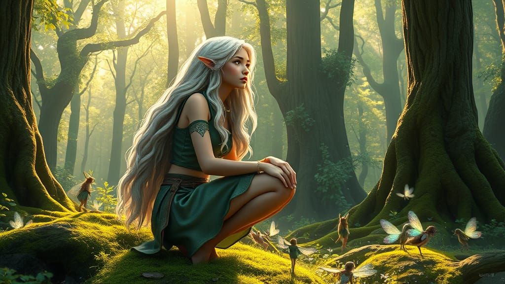 Ethereal Elf in Enchanted Glade