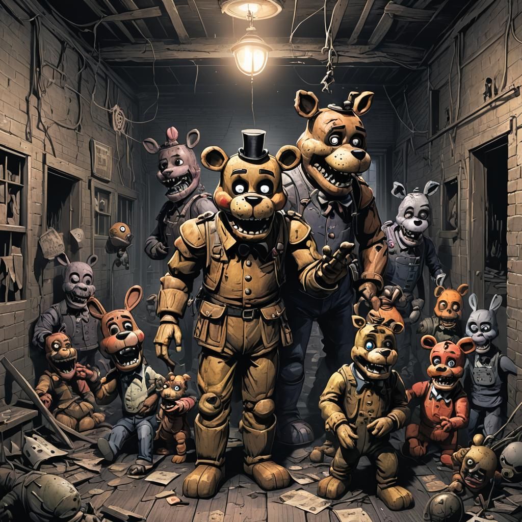 FNAF Security Breach Ruins in Horror Style