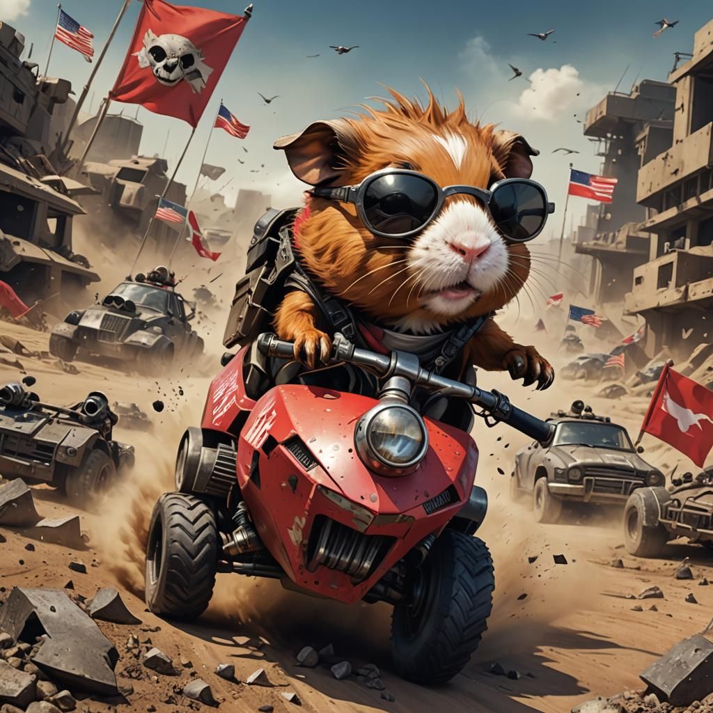 Guinea Pig Races in Mad Max Style
