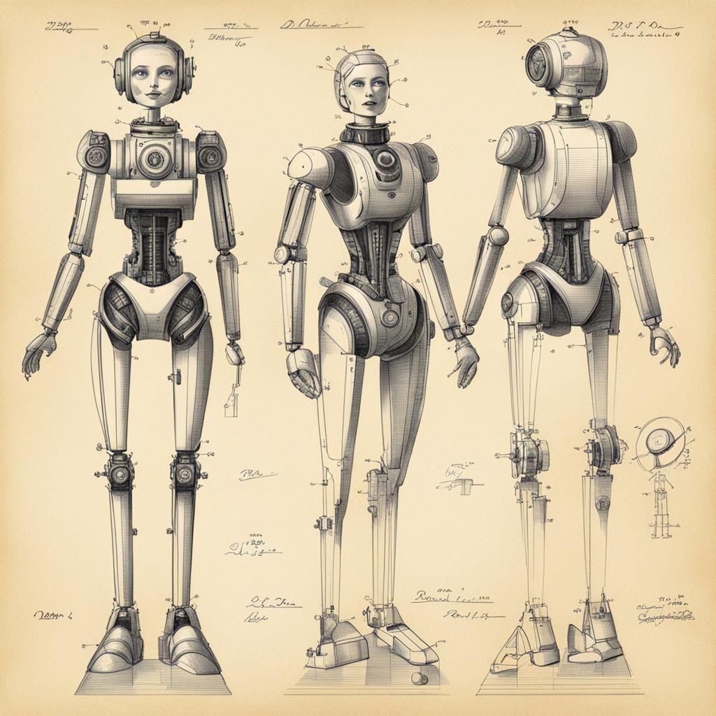 Patent Drawings: Novel Robotic Woman Design