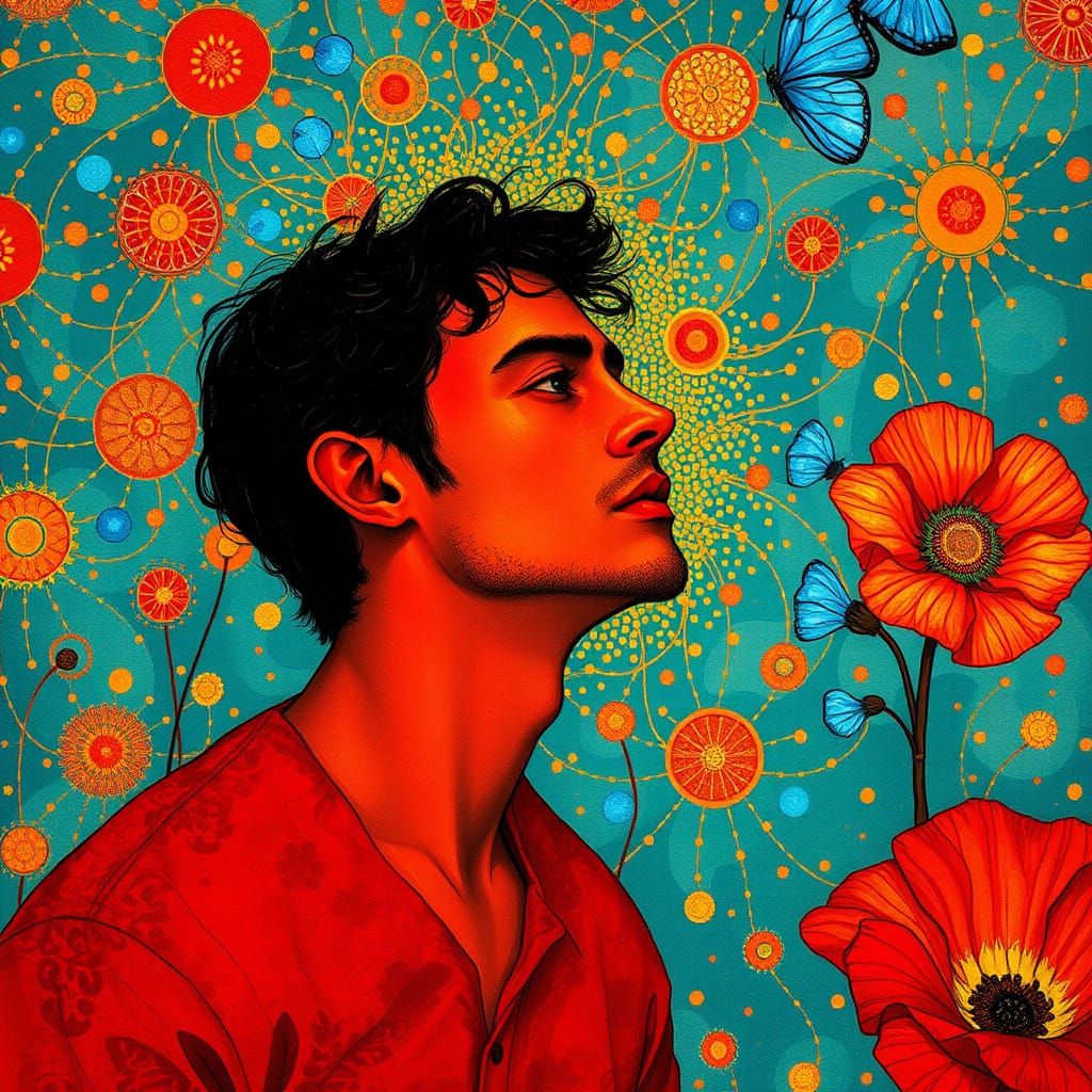 Dreamlike Vision in Liquid Opal: A Whimsical Klimt-Inspired ...