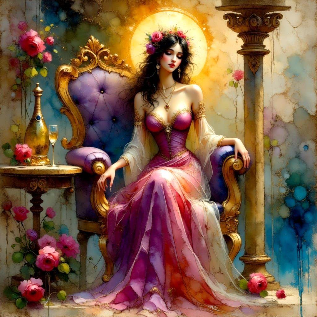 Surreal Romance in Pink and Blue Hues