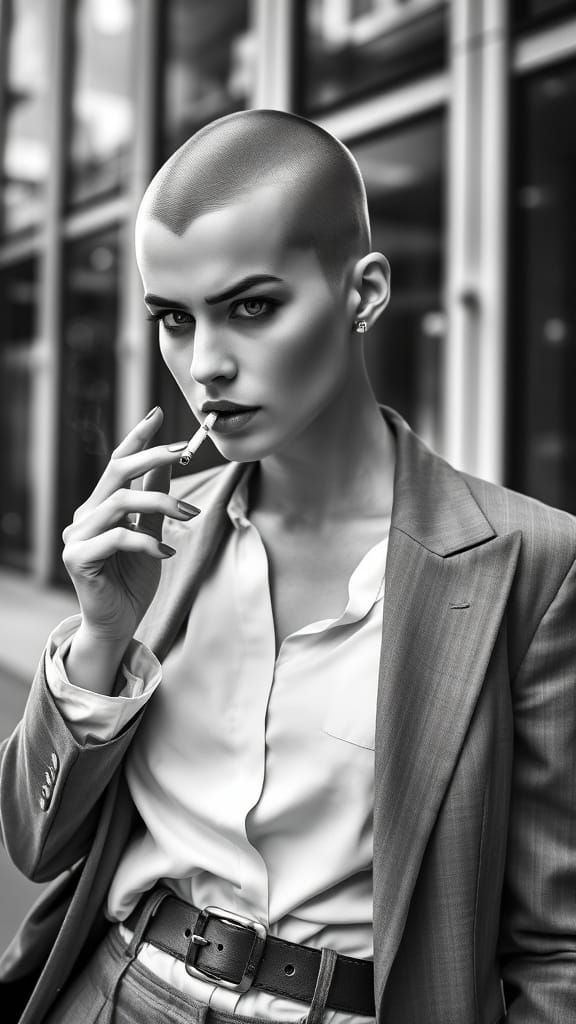 Confident Businesswoman in Monochrome