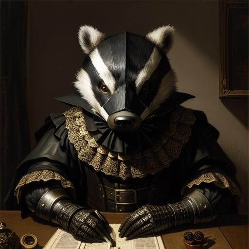Badger Burglar in Rembrandt Style