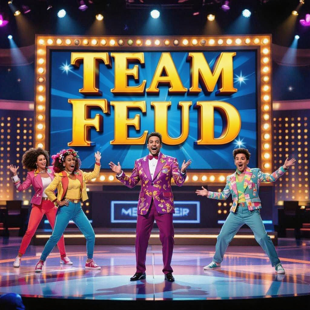 Cartoon Game Show Scene: Family Feud