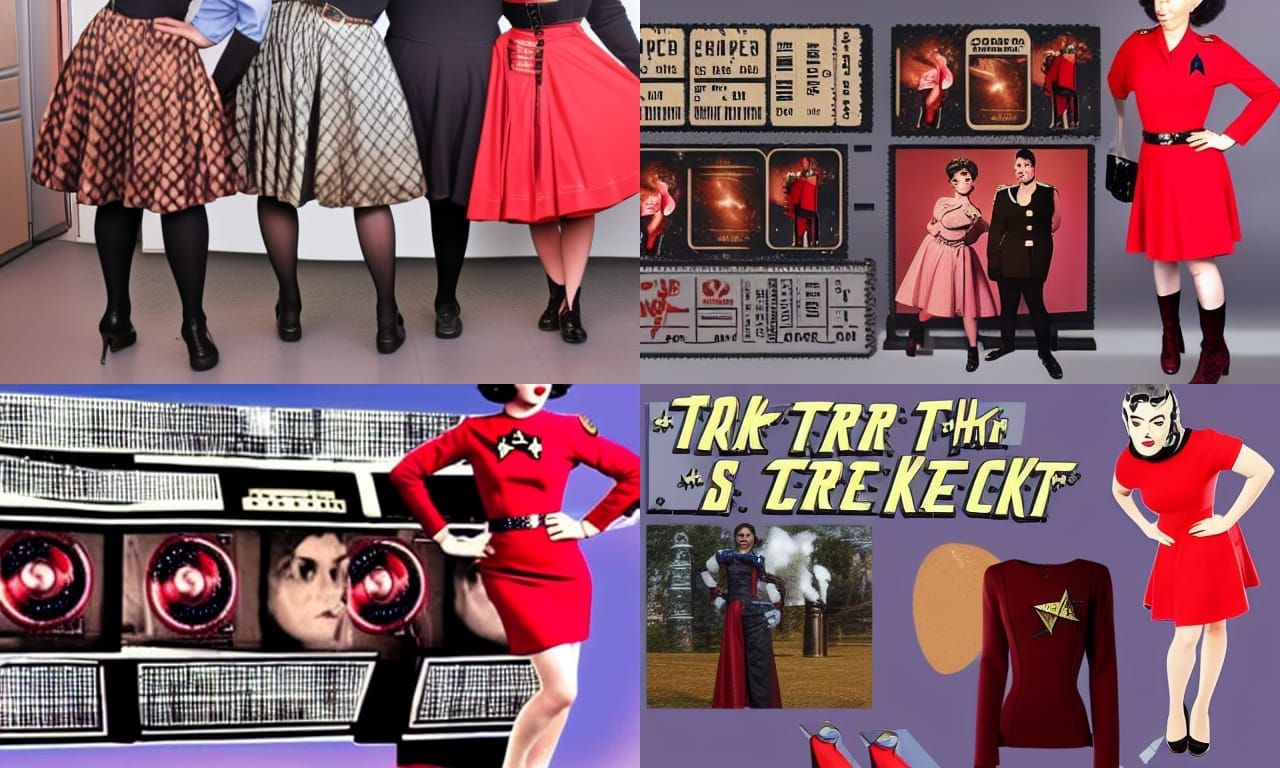 Star Trek Officer in Steampunk 1950s Fashion