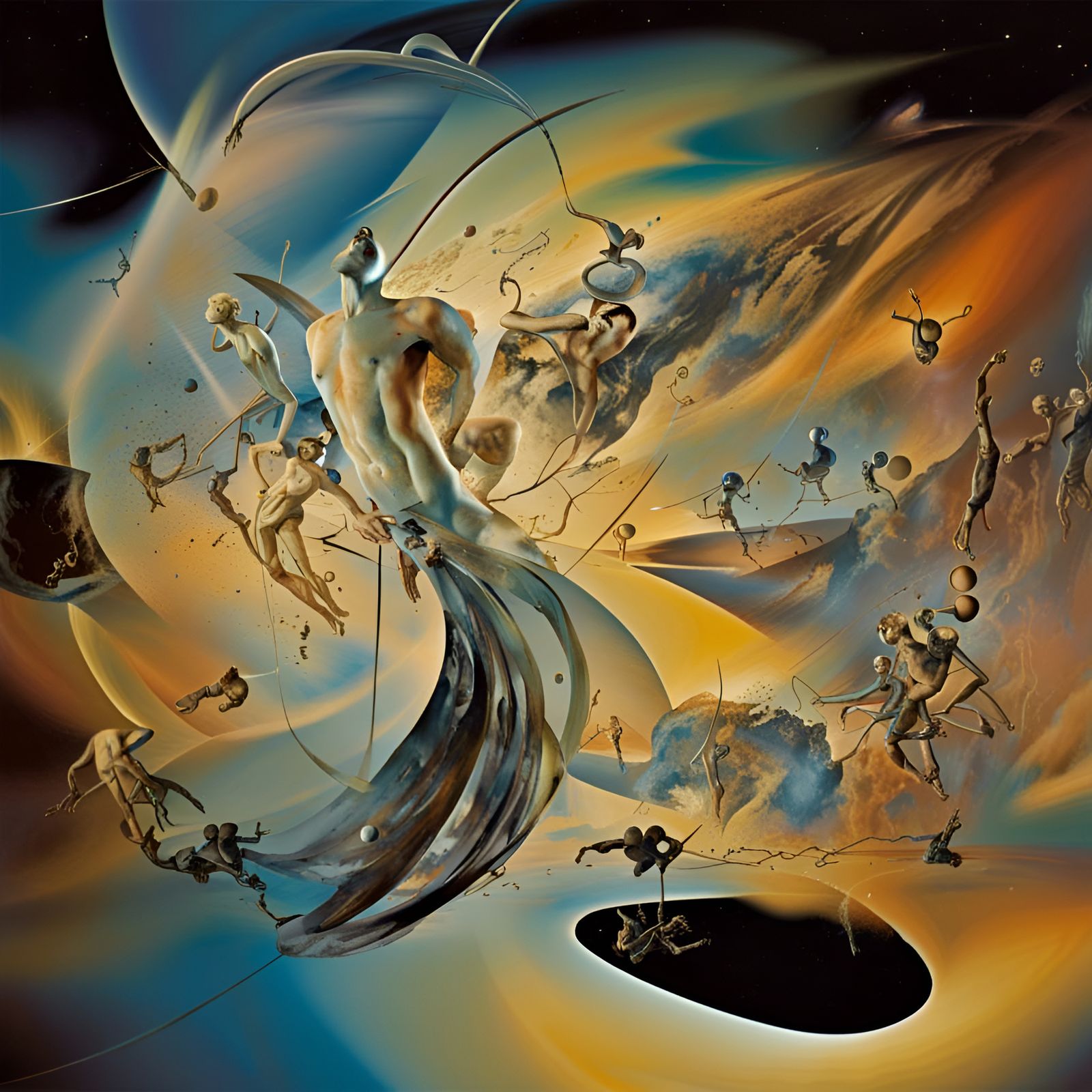 "Galactic Purgatory: Dali's Space-Time Warp"