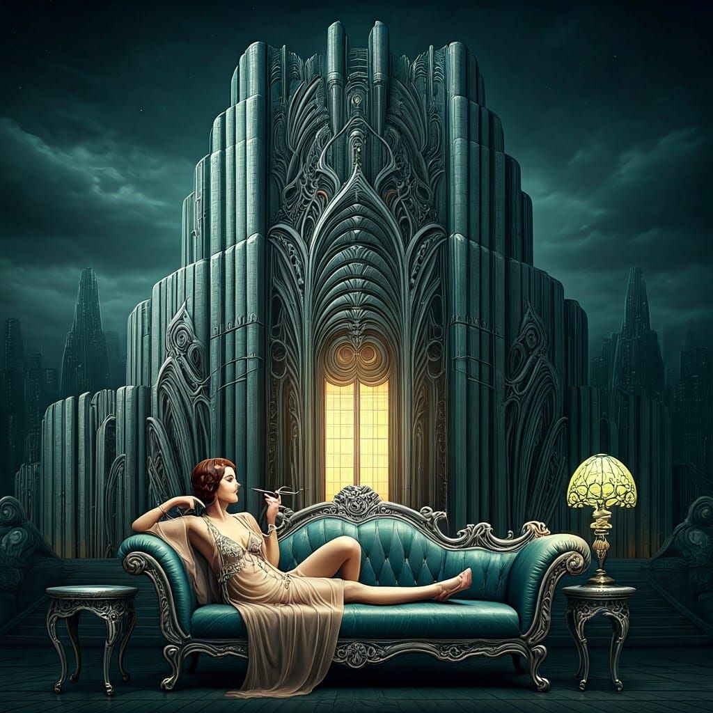 Art Deco Glamour in a Gothic Biomechanical Metropolis