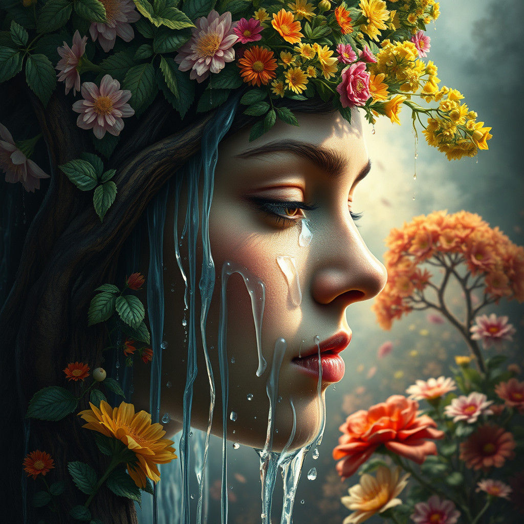 Tears Create an Oasis, Pre-Raphaelite Style