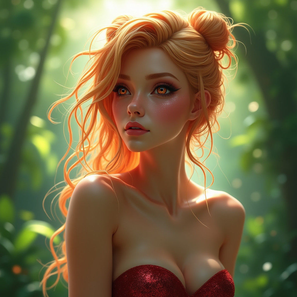 Enchanting Fairy Portrait in Digital Art Style