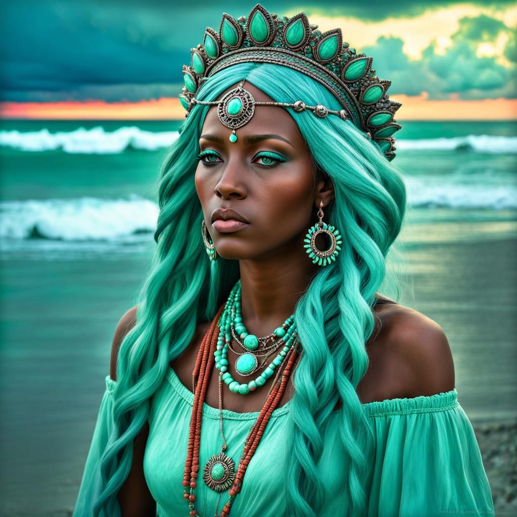Boracite Goddess of Stress Relief: Digital Matte Painting