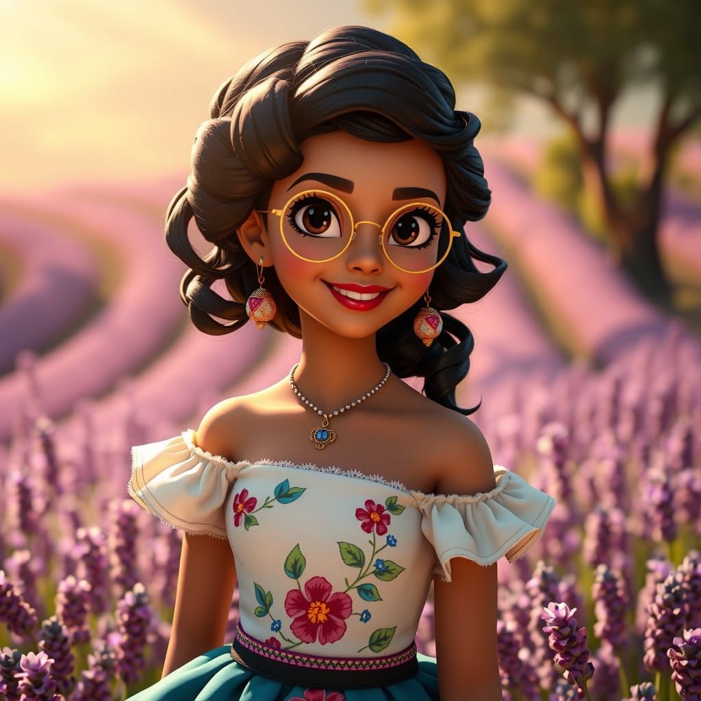 Mirabel Madrigal in Provence, Art Nouveau Portrait