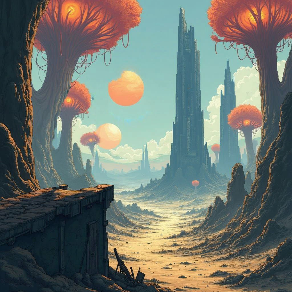 Dystopian Alien Planet Unveiled in Cel-Shaded Masterpiece