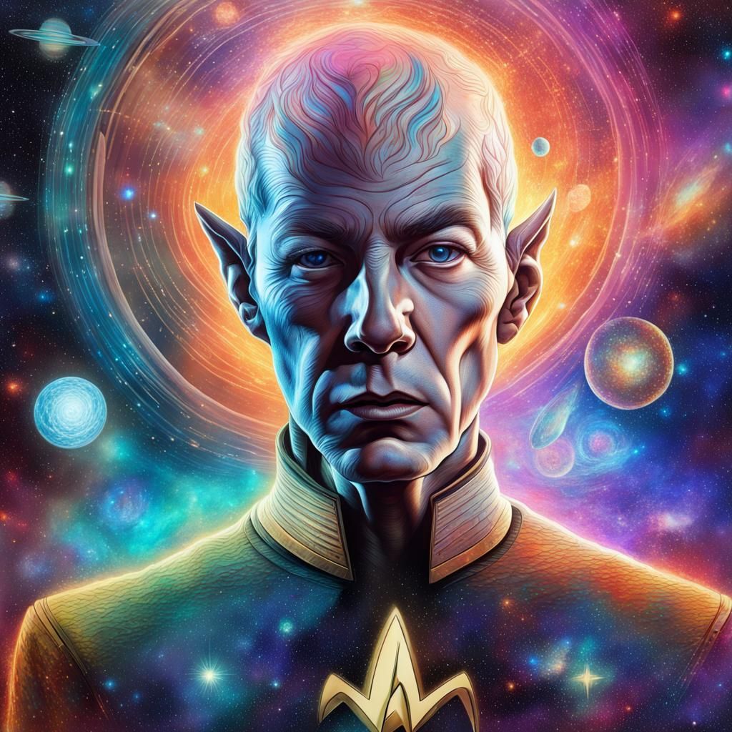 Astral Star Trek Hologram in Cosmic Illustration