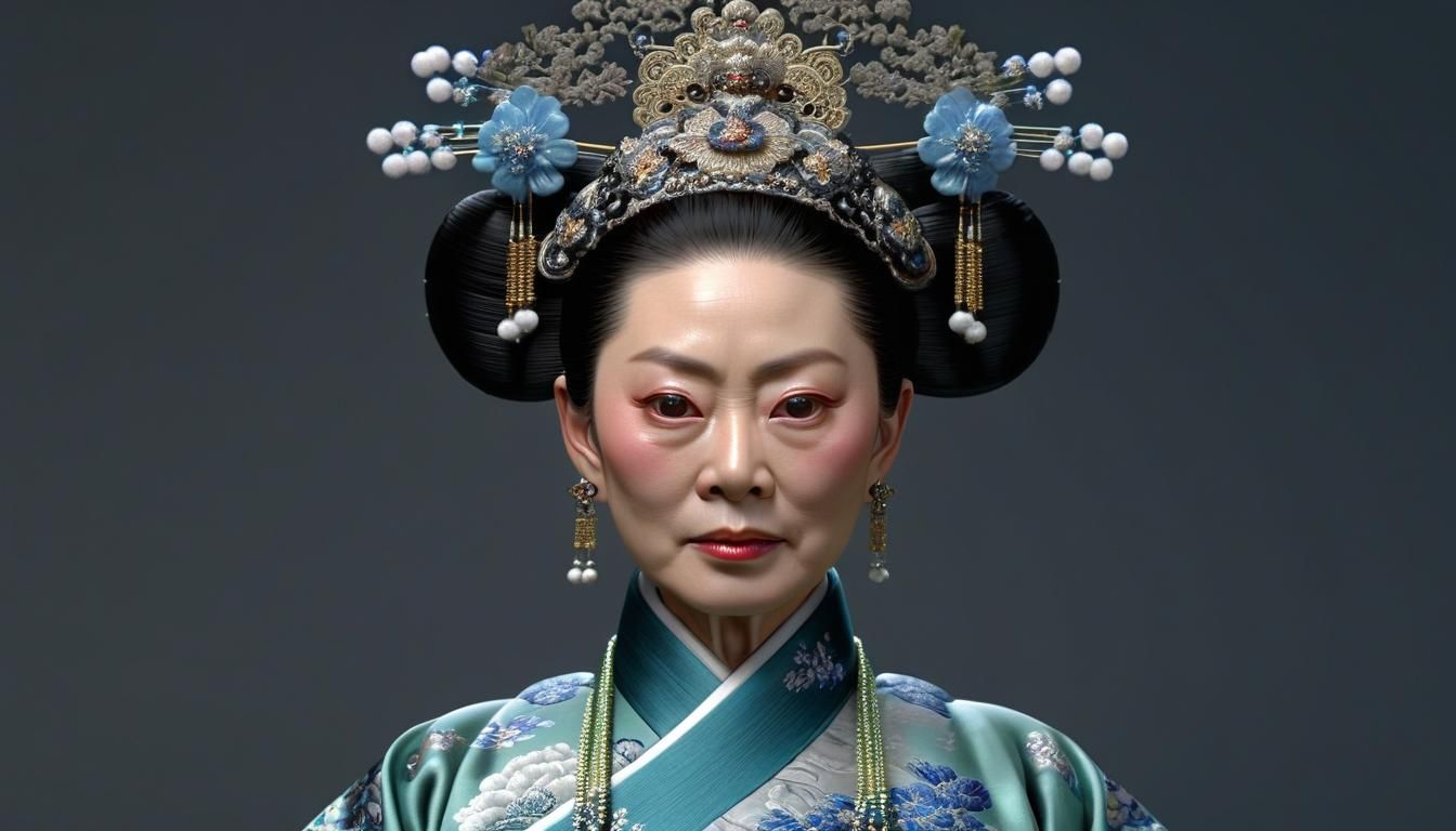Empress Dowager Mu: Hyperrealistic Golden Hour Portrait