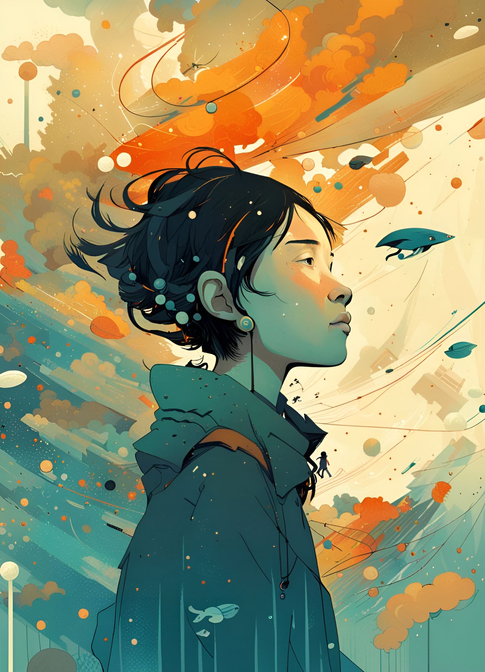 Composite Art Style Digital Illustration Masterpiece