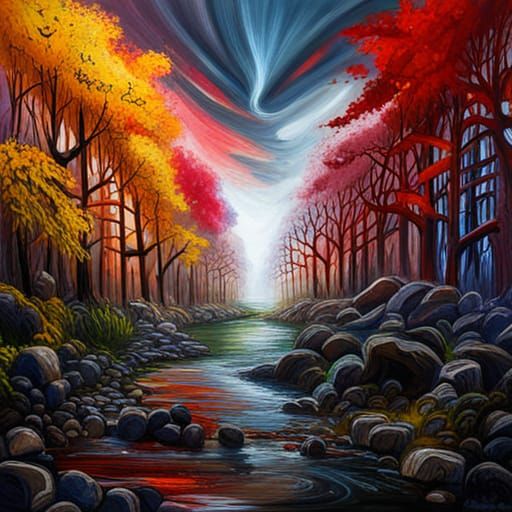 Violent Seasonal Change in Splash Art Style